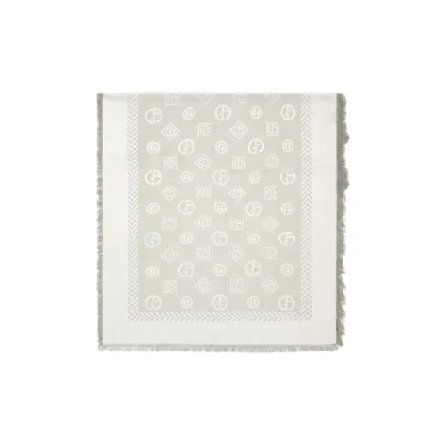 EMPORIO ARMANI Monogram Jacquard Virgin wool And Silk Stole