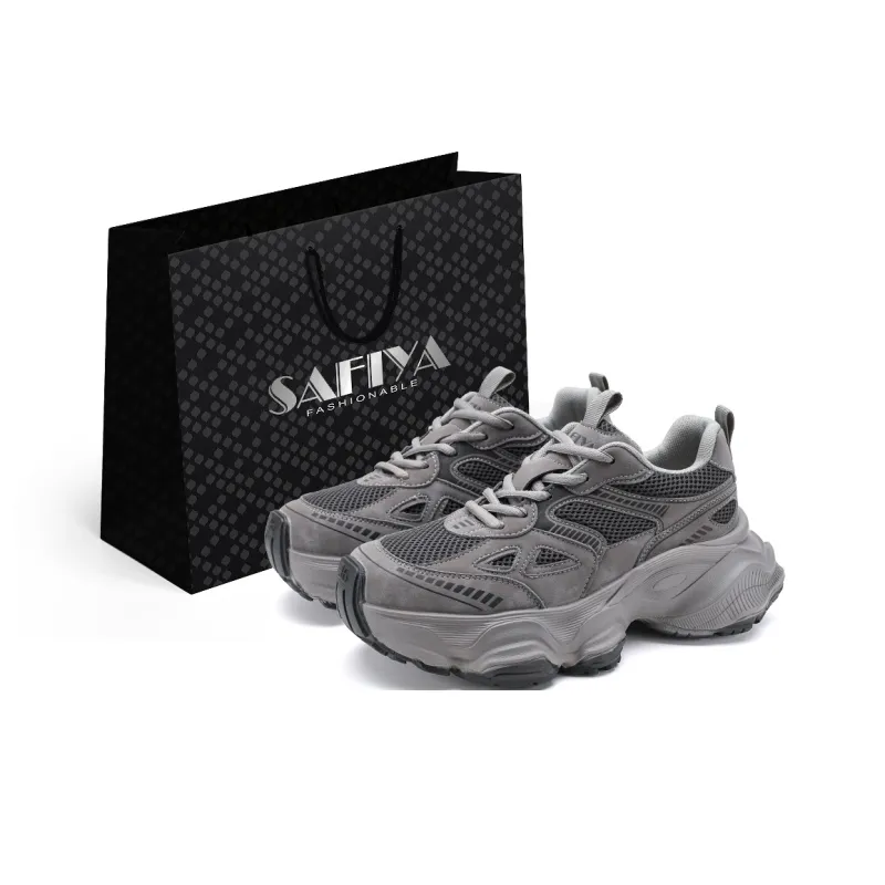 Safiya Low-Top Chunky Sneakers Women's Gunmetal-9