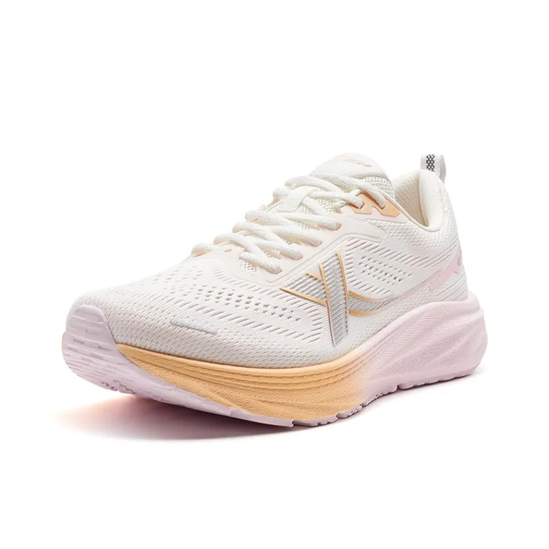 XTEP Thin Base Parsley Durable Breathable Lightweight Low Top Training Running Shoes Women's Sail White Late Orange-2