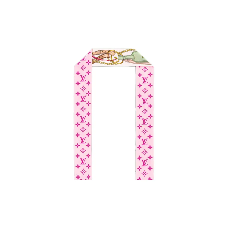 LOUIS VUITTON Silk Hair Bands Women's Pink-2
