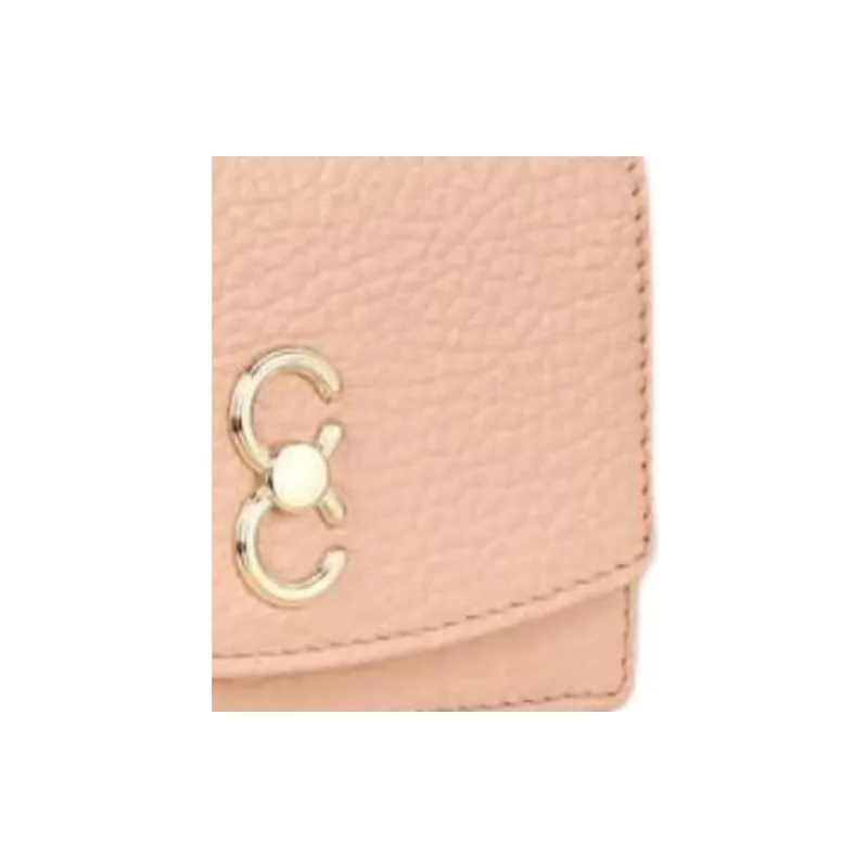 CAFUNE Cow Leather Card Holder Women's Nude Pink-4