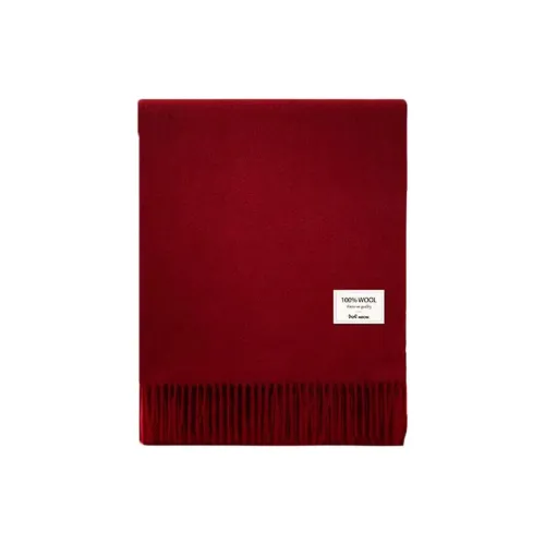MIIOW Sheep Wool Blend Knit Scarves Women's Red