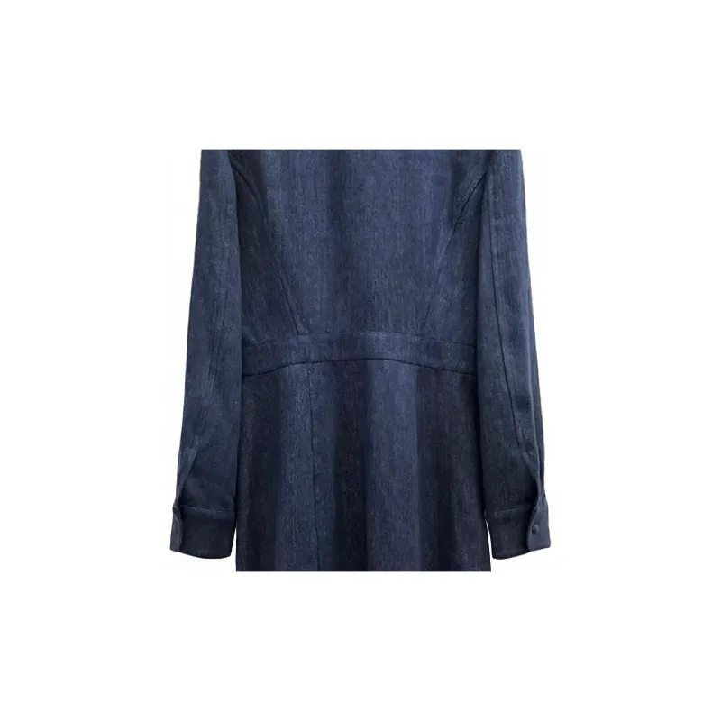 Chloe FW22 Long Sleeved Dresses Women's Blue-5