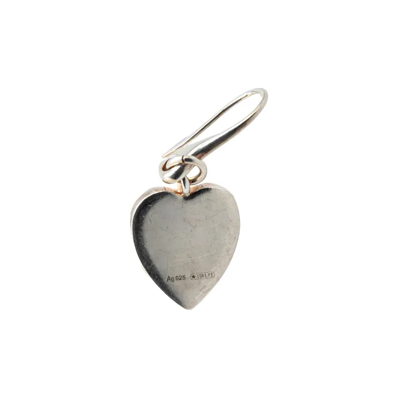 GUCCI 2000 2024 Sterling Trademark Heart Drop Earrings Costume Earrings-2