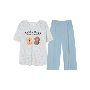 WANANNI Pajama Set Women's Light Blue