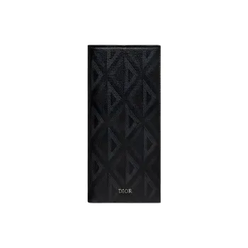 DIOR Cow Leather With Canvas Wallet Men's Black