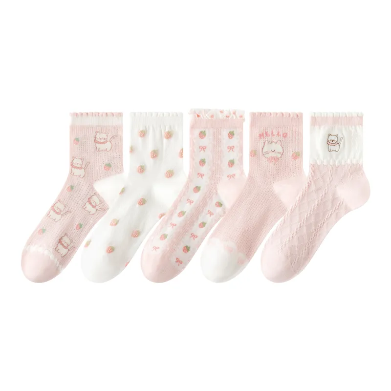 Caramella Mid-Calf Socks Women's 5 Pack-0