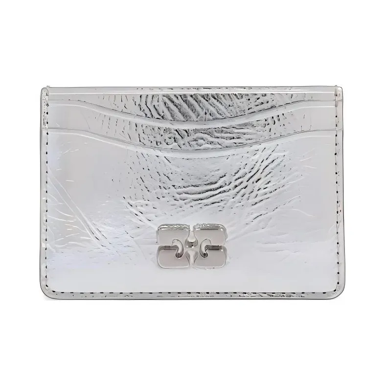 GANNI Bou Metallic Card Holder-0