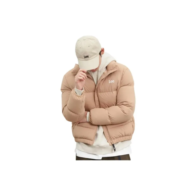 Lee Cotton Baseball Caps Unisex Beige-3