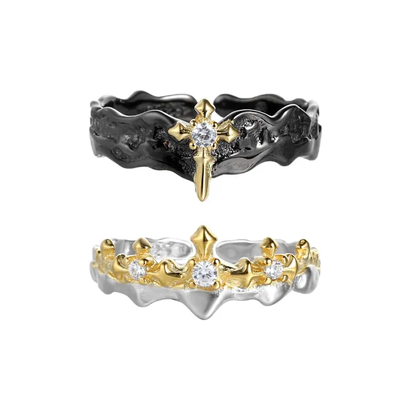 Eclater 925 Sterling Silver Couple Rings Ring Unisex-0