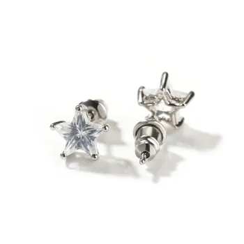 KING OF BLING Alloy Stud Earrings Unisex