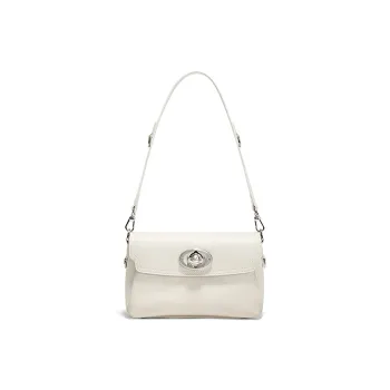 JELLYTOYBOY Cow Leather Planet Soft Tofu Bag Shoulder Bag Crossbody Bag Women's White/Black