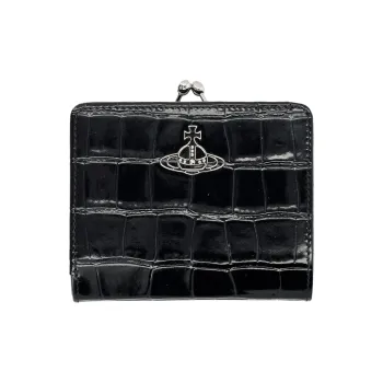 Vivienne Westwood Logo Plaque Embossed Bi Fold Wallet