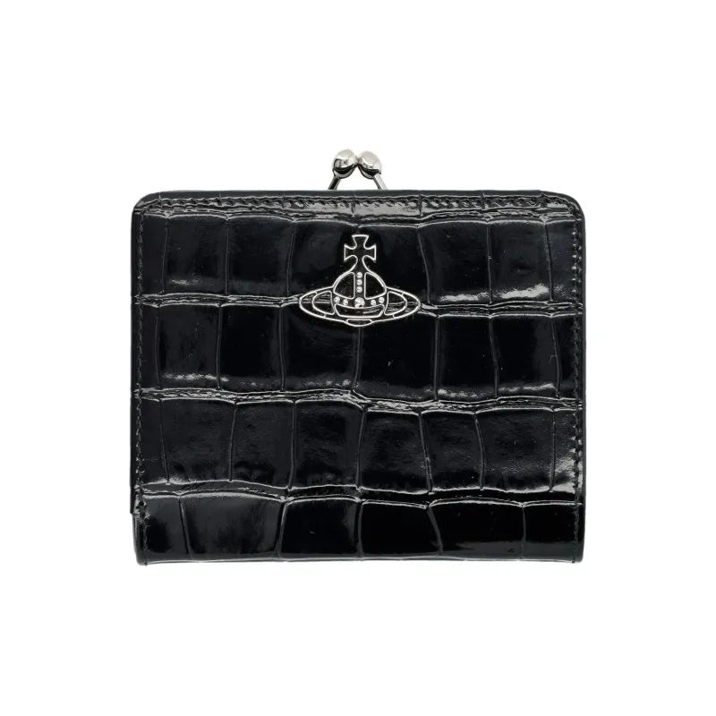 Vivienne Westwood Logo Plaque Embossed Bi Fold Wallet-0