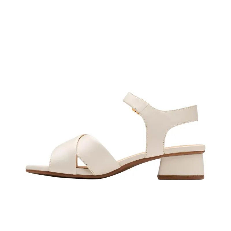 Clarks Serina 35 Cross One Strap Sandals Women's White-1