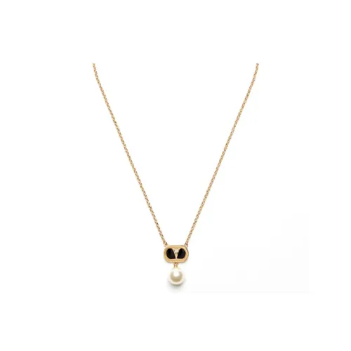 Valentino Swarovski Crystal, Enamel, Pearl, Metal Necklaces Women's Gold