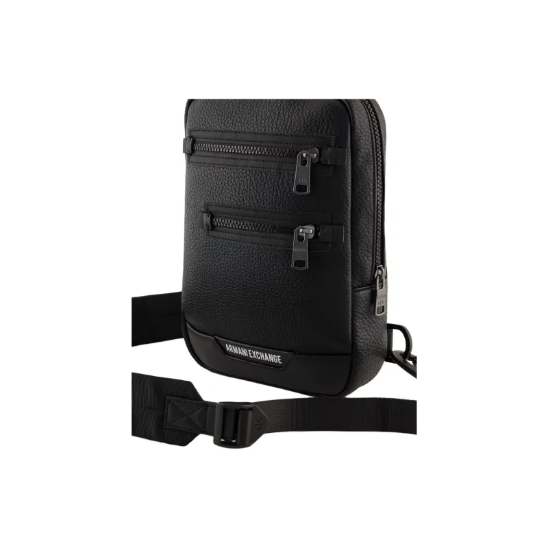 ARMANI EXCHANGEAE Polyester Shoulder Bag, Crossbody Bag Men's Black-3