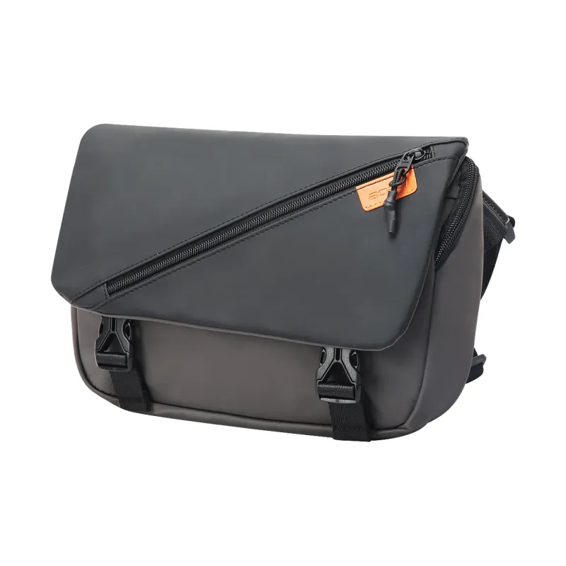 BOPAI Fabric Shoulder Bag Crossbody Bag Messenger Bag Regular Unisex Black/Black Gray-5