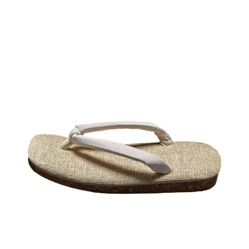 Mizuno Abrasion-Resistant Slip-Resistant Flip Flops Unisex Brown White