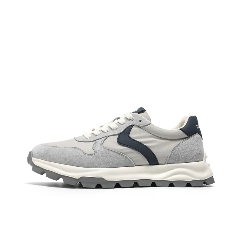 NAVIGARE Small Sailboats Height Increasing Low-Top Casual Shoes Men's Gray Blue-0