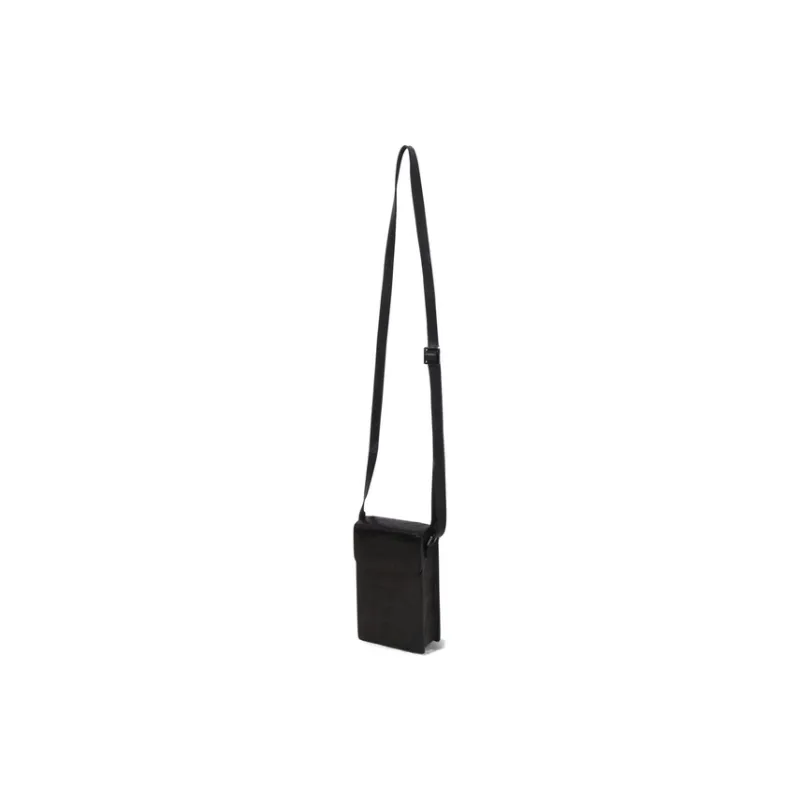 A BATHING APE Cow Leather Cell Phone Pouch Regular Unisex Black-1