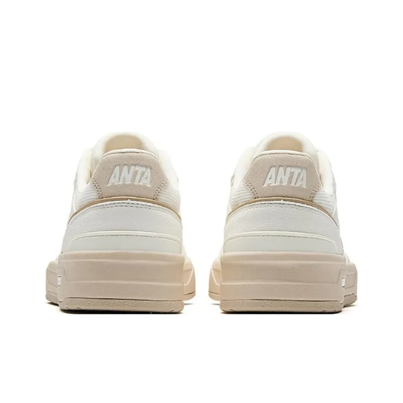 Anta Lieyan1.0 Anti Slip And Wear Resistant Coverage Low Top Skateboard Shoes Men's White Brown-3