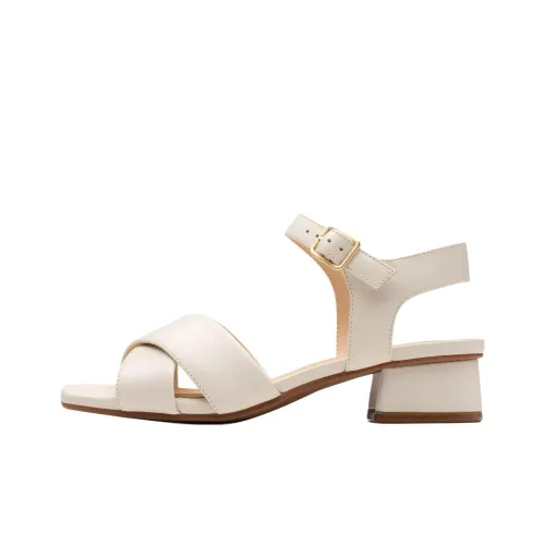 Clarks Serina 35 Cross Strap Sandals Women's White
