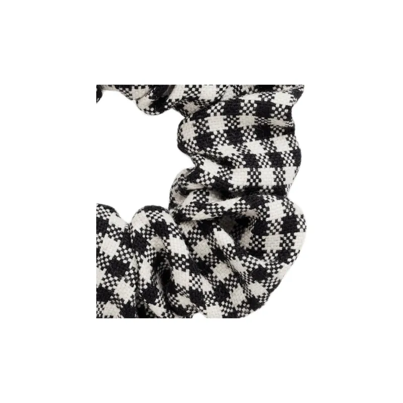 CELINE Scrunchy Vichy In Wool And Brass With Gold Finish-1
