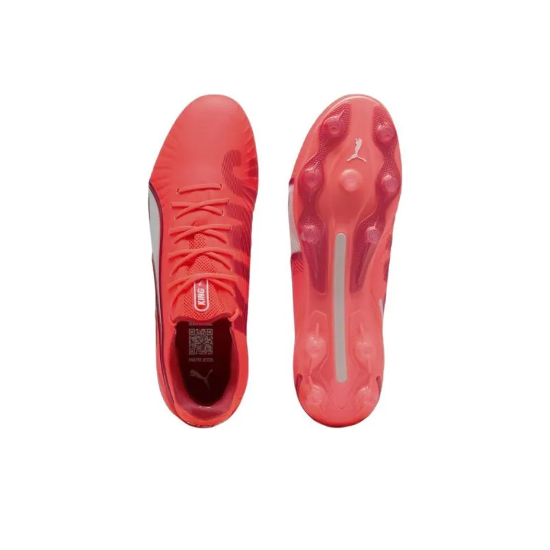 PUMA King Ultimate AG Short Rubber Studs FG Long Rubber Studs Anti Slip Wear Resistant Soccer Shoes Unisex Red-3