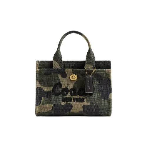 COACH Cargo Canvas Tote Bag Shopping Bag Handbag Small Size Women's Camouflage