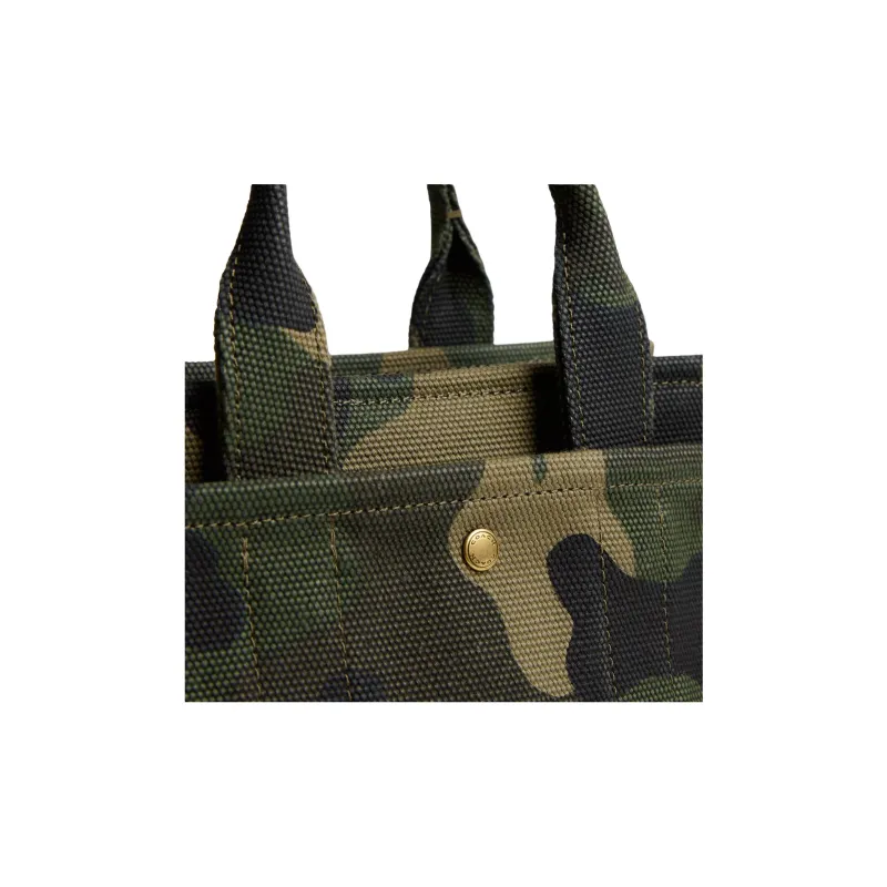 COACH Cargo Canvas Tote Bag Shopping Bag Handbag Small Size Women's Camouflage-5