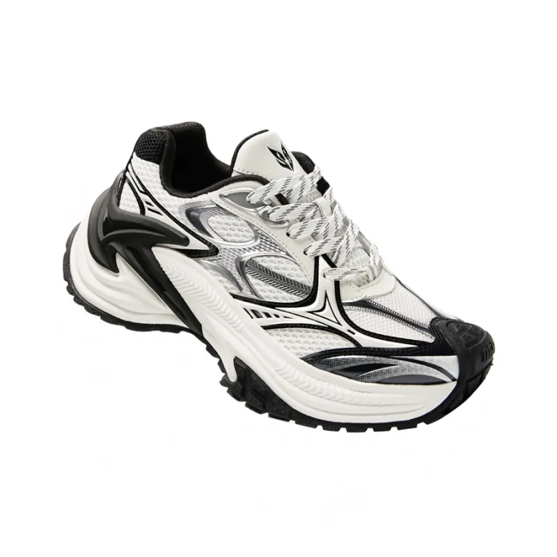 OGR Height Increasing Wear-Resistant Slip-Resistant Low-Top Running Shoes Unisex Black/White Og Panda-4