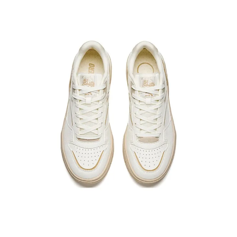 Anta Lieyan1.0 Anti Slip And Wear Resistant Coverage Low Top Skateboard Shoes Men's White Brown-2