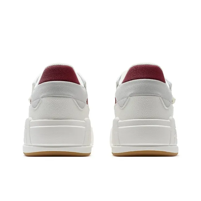 XTEP Air Force 1 Anti Slip And Wear Resistant Coverage Low Top Skateboard Shoes Men's White Gray Red-4
