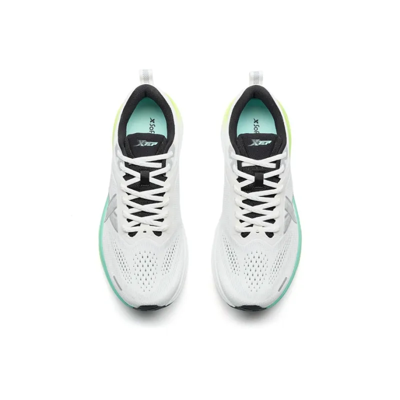 XTEP Thin Base Parsley Slip Resistant Abrasion Resistant Breathable Low Top Training Running Shoes Men's White Blue-3