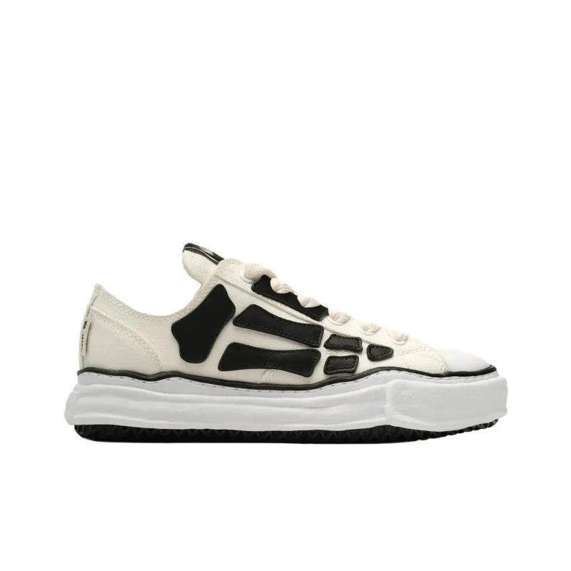 Maison Mihara Yasuhiro x AMIRI Skel Top Low Top Canvas Shoes Men's Beige-1