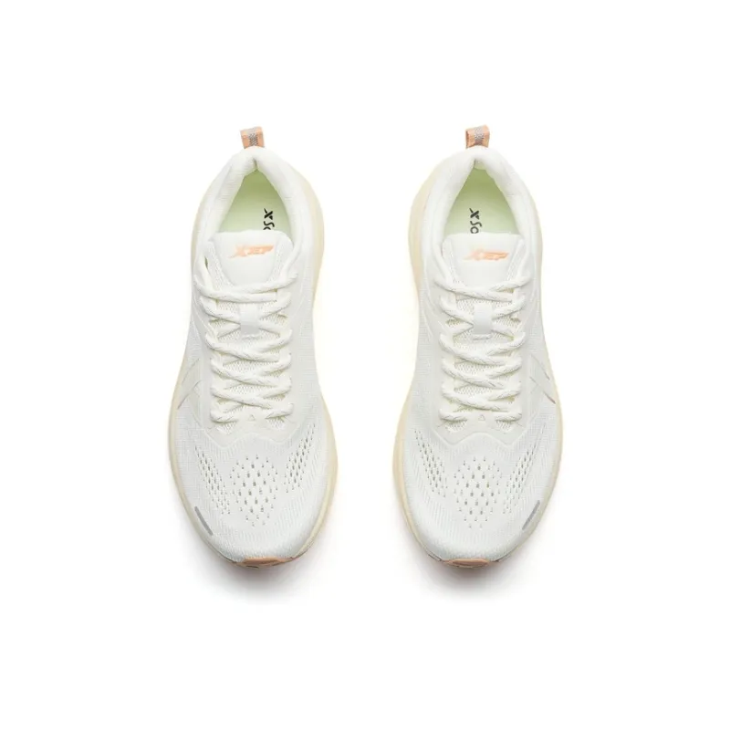 XTEP Thin Base Parsley Durable Breathable Lightweight Low-Top Training Running Shoes Women's Sail White Clay Pink-4