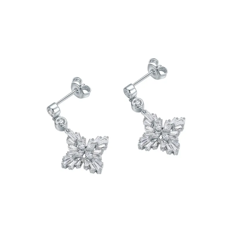 ZHOU LIU FU S925 Silver Hoop Earrings Women's-2