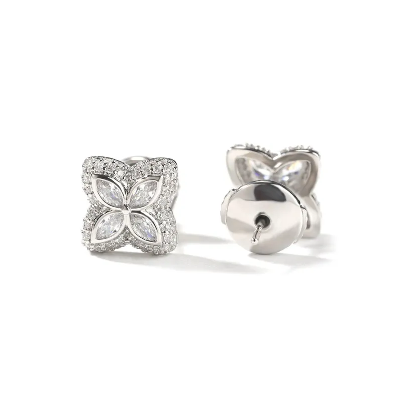 KING OF BLING Alloy With Zircon Stud Earrings Unisex-0
