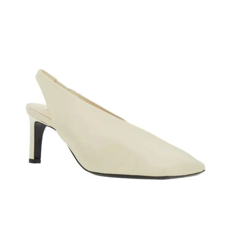 JIL SANDER Slim Heel High Heels Women's Ivory White-2