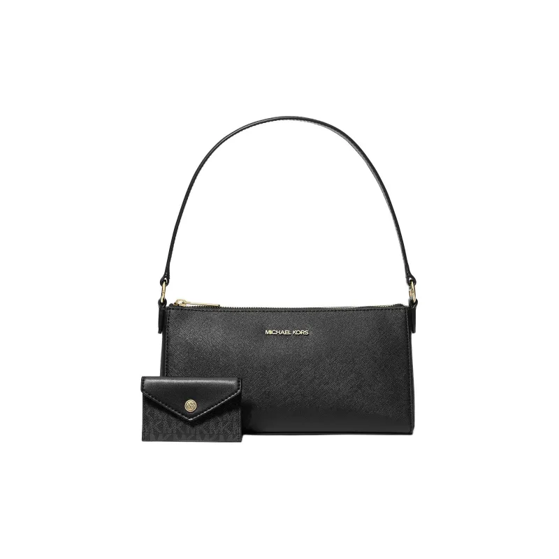 MICHAEL KORS Leather Shoulder Bag Women's Black-1