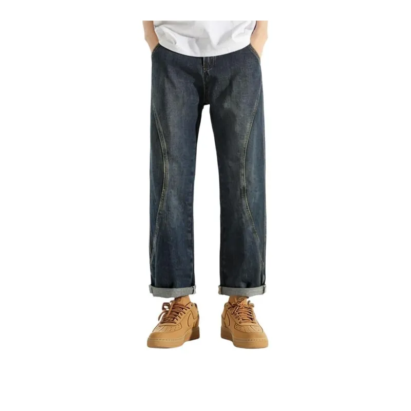 WARNING LIGHT Jeans Unisex Blue-7
