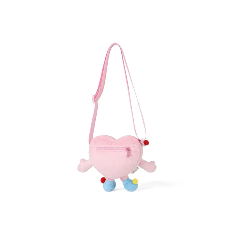 VANWALK Polyester Shoulder Bag, Crossbody Bag Medium Size Women's Heart Pink/Milk White/Raw Chocolate Black-2
