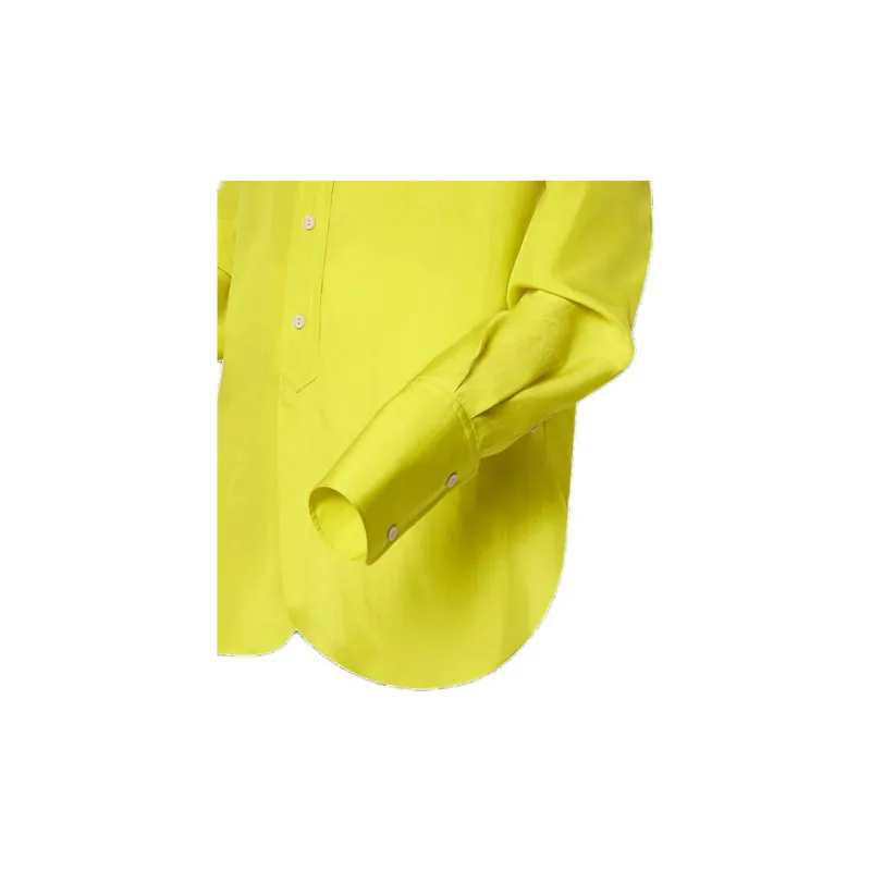 LOUIS VUITTON Chartreuse Silk Shirt-4