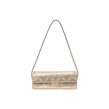 MICHAEL KORS Ludlow Leather Shoulder Bag Women's Light Yellow