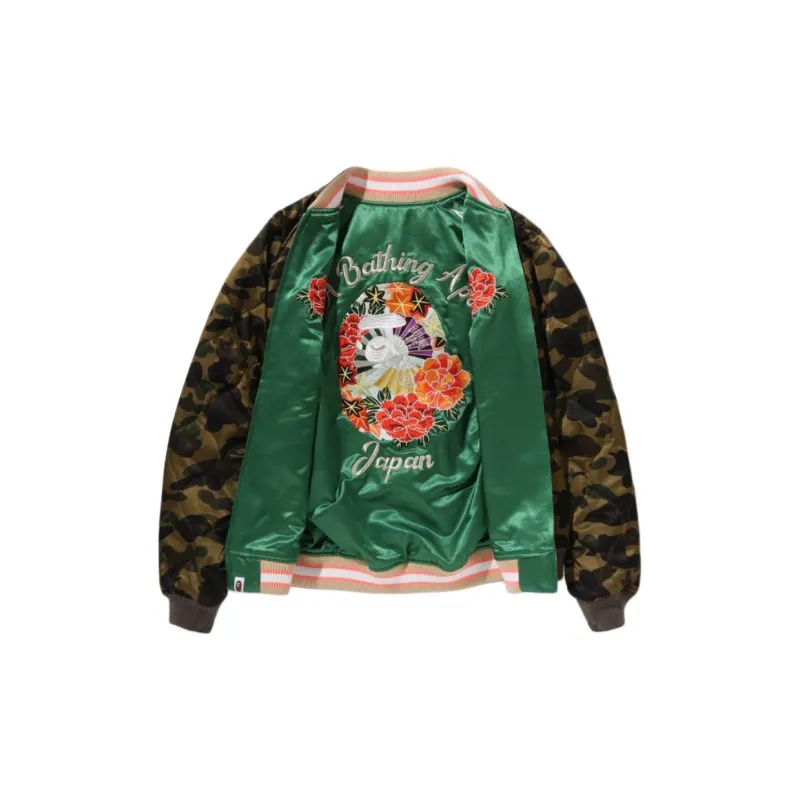 Bape Japanese Peony Embroidery Reversible Souvenir Jacket-5