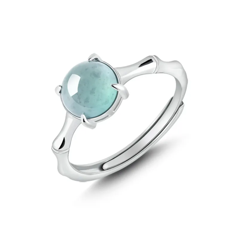 MUSHIFEN Glutinous Jade Jadeite Rings Women's-0