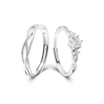 VANA 925 Sterling Silver Zircon Rings Unisex