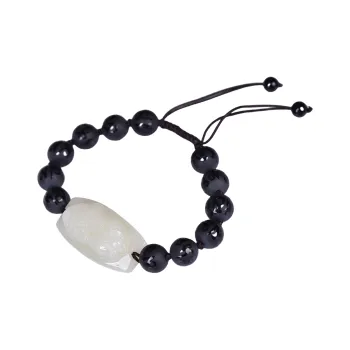 Jade Charm Yao Hetian Jade Bracelets White Jade/Pale Greenish White Jade Unisex