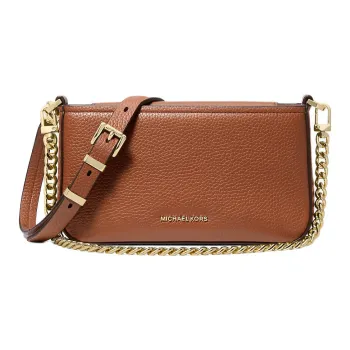 MICHAEL KORS Litchi Grain Leather Shoulder Bag, Crossbody Bag Small Size Women's Brown